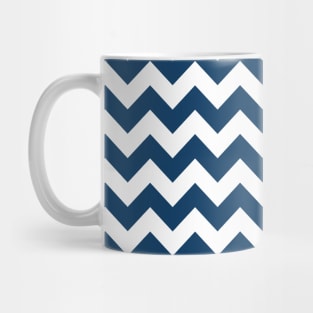 Navy Zigzag, Navy Chevron, Geometric Pattern Mug